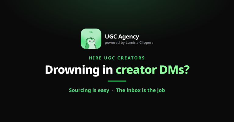 You’re not short on creators. You’re drowning in DMs