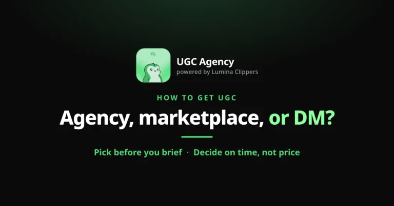 Agency, Marketplace, or DM the Creator? Pick Before You Post a Brief