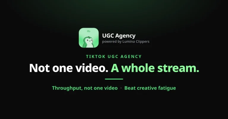What a TikTok UGC Agency Actually Does: Throughput, Not One Pretty Video