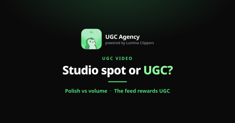 Studio Ads vs UGC in Paid Social: When Each One Wins