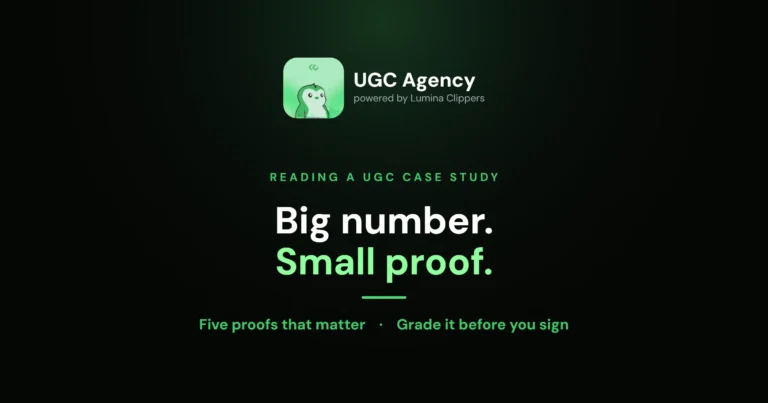 How to Read a UGC Case Study Without the Fantasy